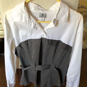 XL belted dress shirt